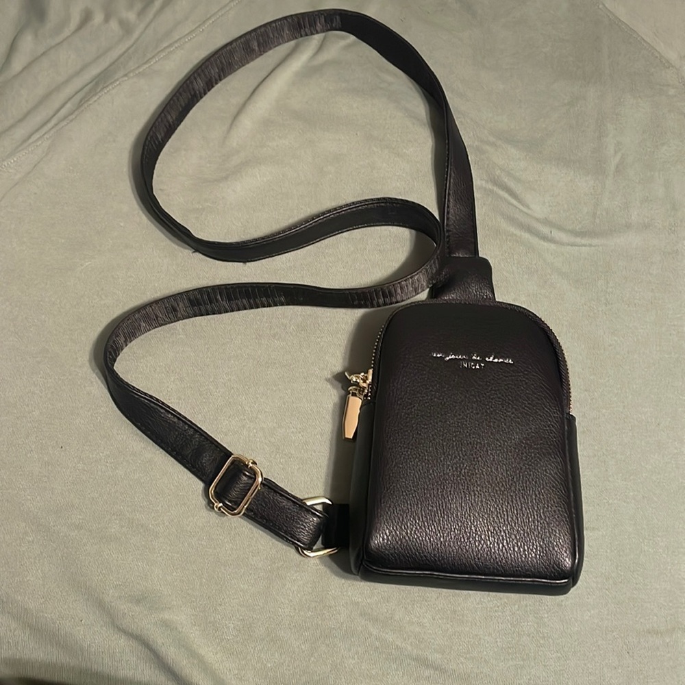 Leather small crossbody sling bag